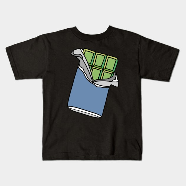 Matcha Chocolate Bar Kids T-Shirt by Kelly Louise Art